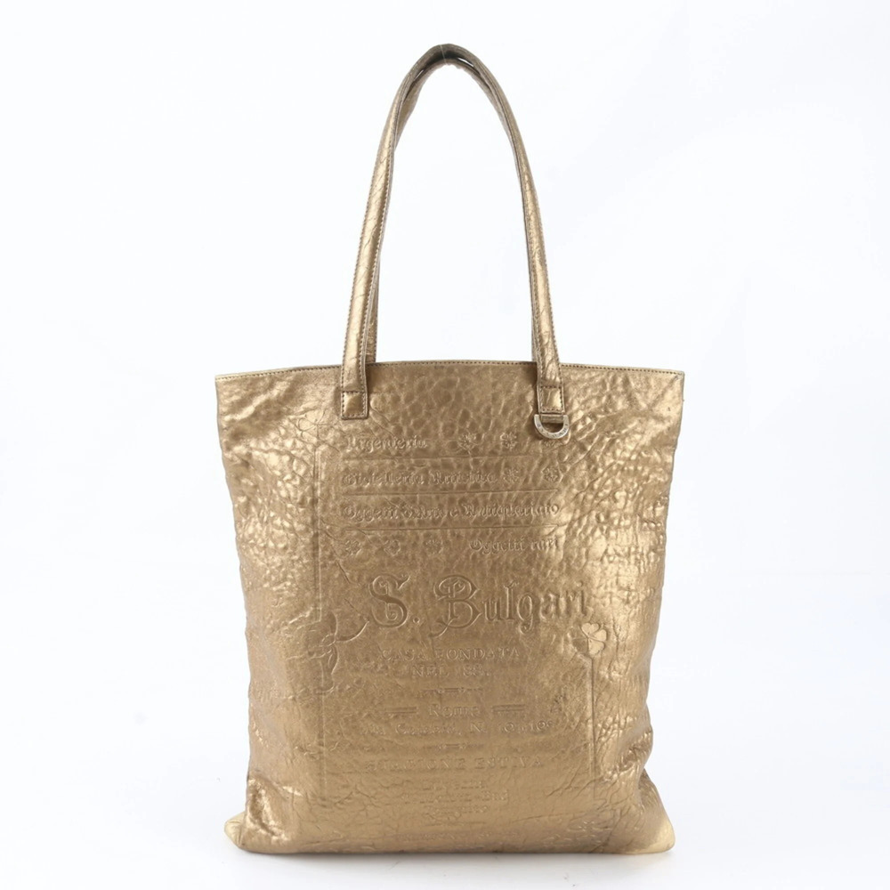 Bvlgari Collezione Leather Tote Bag Handbag Shoulder for Men
